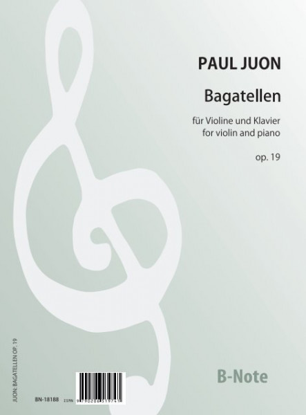 Juon: Three bagatelles for violin and piano op.19