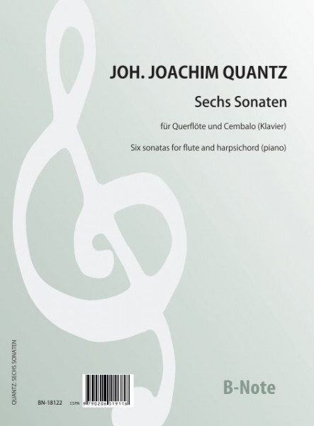 Quantz: Six sonatas for flute and harpsichord (piano)