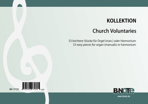 Church Voluntaries – 53 leichtere Stücke für Orgel (man.) oder Harmonium