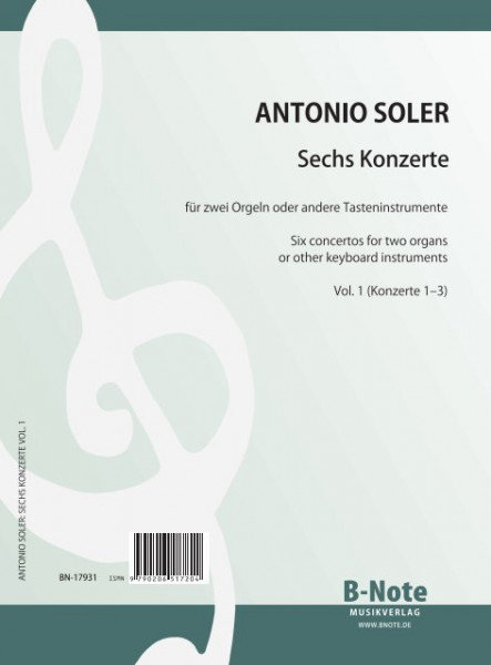 Soler: Six concertos pour deux orgues (pianos) tome 1 (1-3)