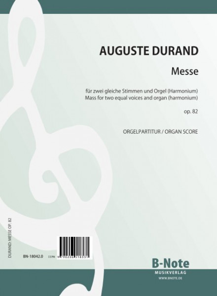 Durand: Messe pour deux voix éegales et orgue op.82 (partition orgue)