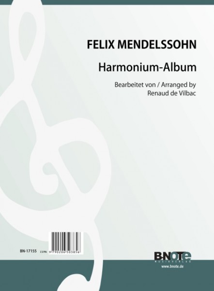 Mendelssohn Bartholdy: Album pour harmonium (Arr. de Vilbac)