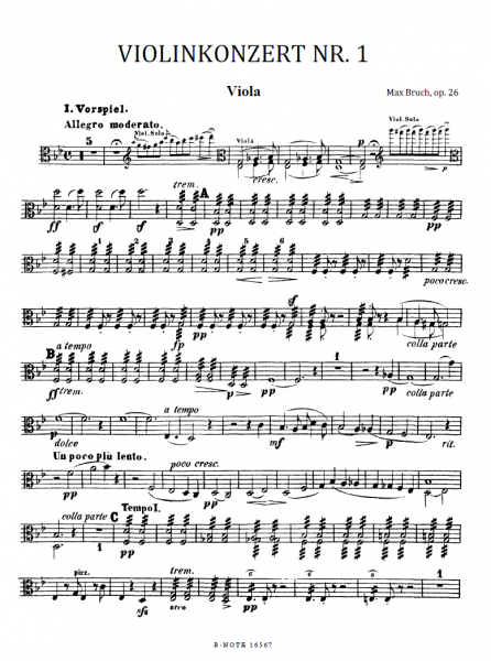 Bruch: Violin concerto nr. 1 g minor op.26 (set of parts)