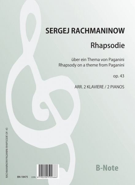 Rachmaninow: Rhapsodie sur un theme de Paganini op.43 (arr. 2 pno)