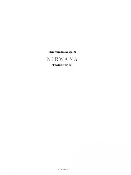 Bülow: Nirwana – Overture for orchestra op.20 (set of parts)