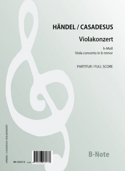 Händel: Violakonzert h-Moll (Casadesus) (Partitur / Stimmen)