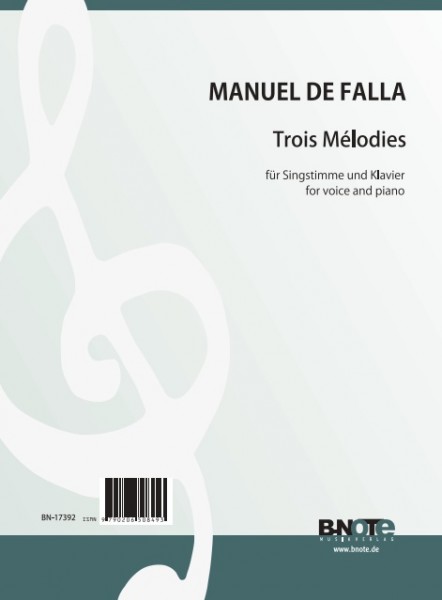 Falla: Trois Mélodies pour chant et piano