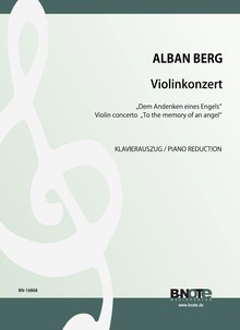 Berg: Violinkonzert (Dem Andenken eines Engels) (Klavierauszug)