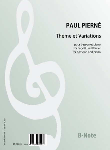 Pierné: Thème et variations pour basson et piano