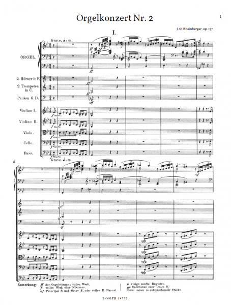 Rheinberger: Orgelkonzert Nr.2 g-Moll op.177