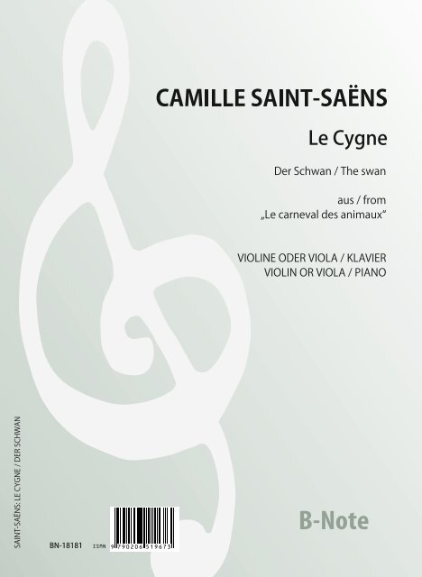 Saint-Saëns: The Swan from „The carnival of the animals