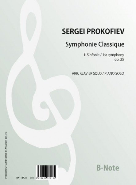 Prokofiev: 1re Symphonie „Symphonie classique“ op.25 (Arr. piano)