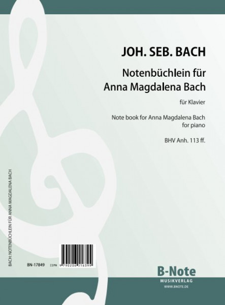 Bach: Notenbüchlein für Anna Magdalena Bach für Klavier (Cembalo)