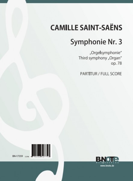 Saint-Saëns: Sinfonie Nr. 3 (Orgelsinfonie) op.78 (Partitur)