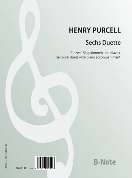 Purcell: Six vocal duets with piano accompaniment