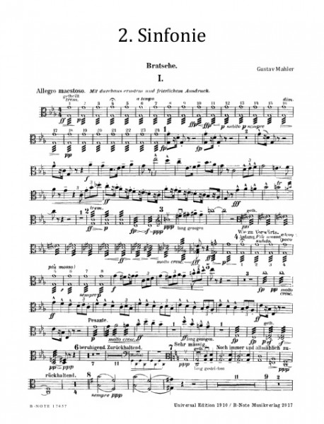 Mahler: Symphony No. 2 (Resurrection) for choir and orchestra (orchestral parts)