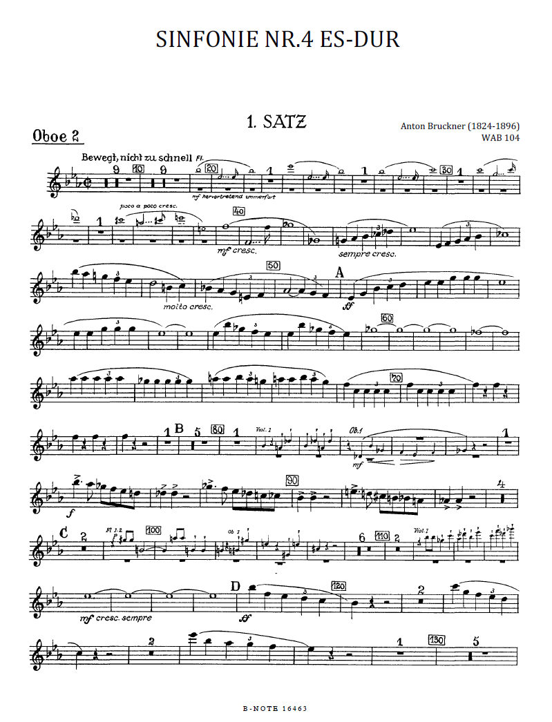 bruckner 4.4 haas version Sheet music for Piano (Solo