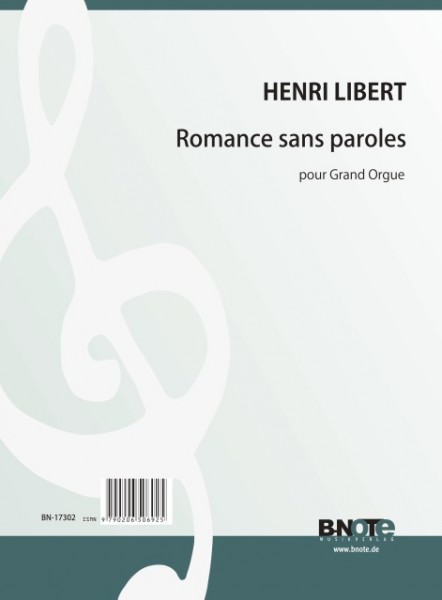 Libert: Romance sans paroles für Orgel