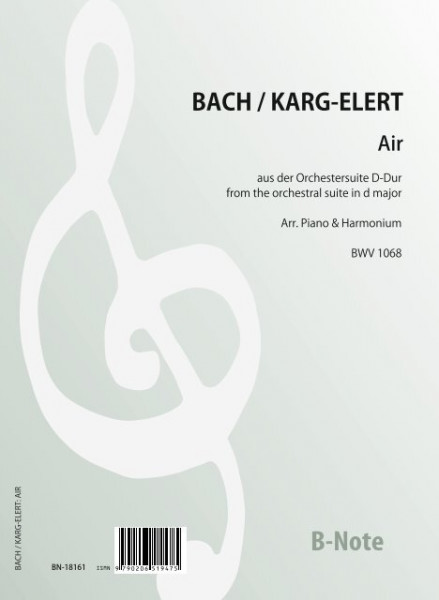 Bach: Air celèbre de la suite BWV 1086 (arr. harmonium/piano par Karg-Elert)