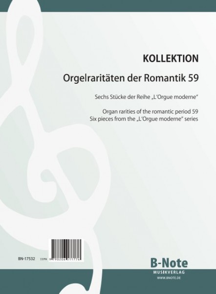 Diverse: Raretés du romantisme pour orgue 59: Pièces de „L‘Orgue moderne“ Tome 1