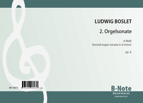Boslet: Deuxième sonate pour orgue en ré mineur op.6