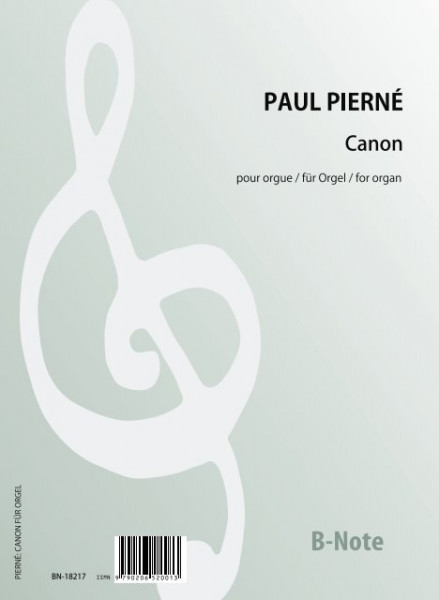 Pierné: Canon für Orgel
