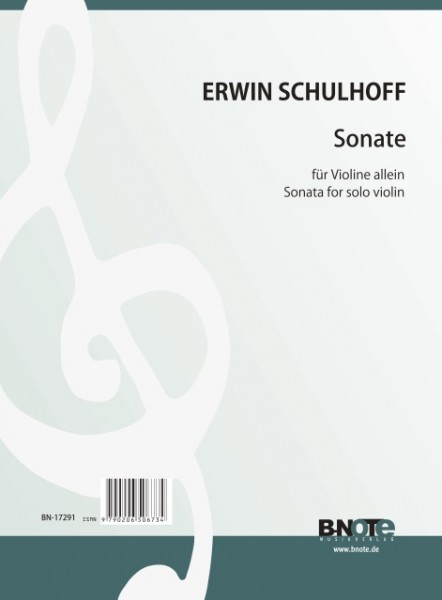 Schulhoff: Sonata for solo violin